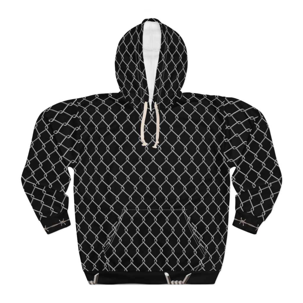 Cyclone Fencing Print Unisex Pullover Hoodie (AOP)
