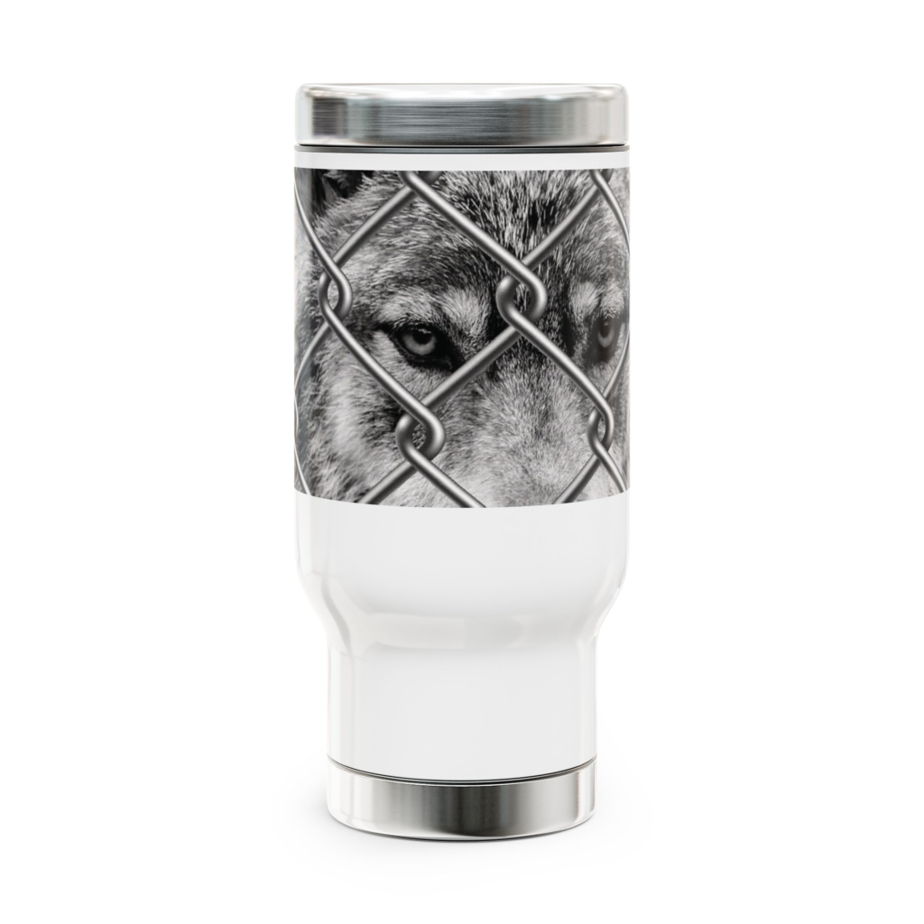 Stainless Steel Travel Mug with Handle, 14oz