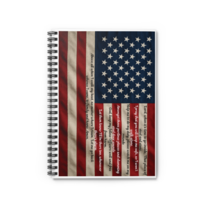 The Correctional Officer's Prayer on American Flag. Patriotic Spiral Notebook - Ruled Line | USA Flag Journal, Independence Day Gift, Student Supplies, Note Taking, Writing Ideas